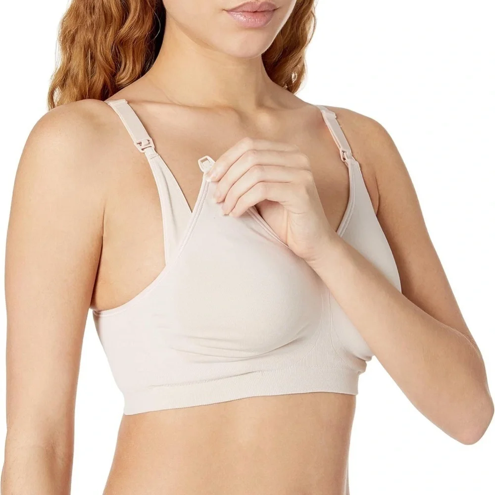 PLAYTEX Women's Maternity & Nursing Seamless Wirefree Bra Small
